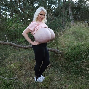 The world’s only always growing big boob model