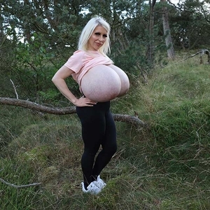 The world’s only always growing big boob model