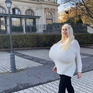Biggest boobs visiting Vienna which is one of the most beautiful cities ever