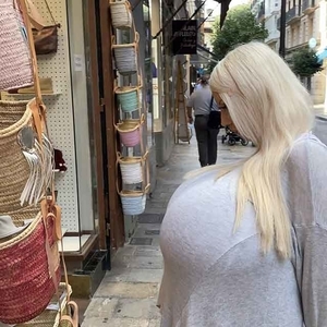 Largest breasted woman ever Beshine at Palma de Mallorca
