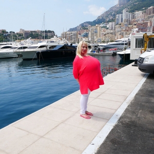 Beshine and the worlds biggest boobs in Monte Carlo